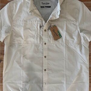 Men's duck camp Short Sleeve button up NWT